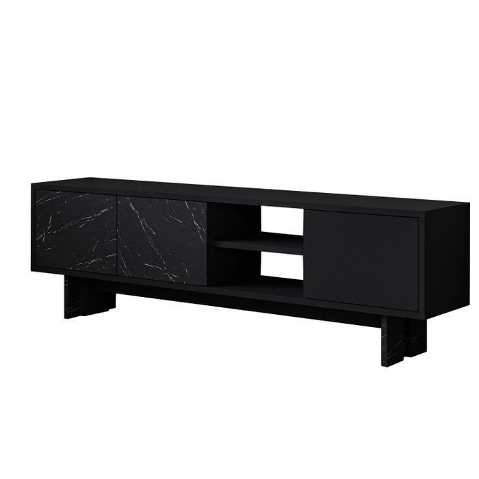 Hanah Home Soporte para TV Ravello Negro y Mármol